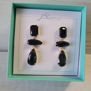 Galina Black and Gold Earrings